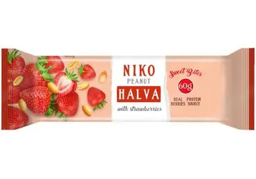 Halva zemesriekstu ar zemenēm Niko 60g