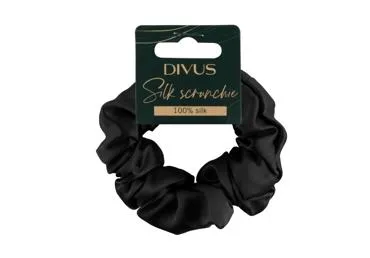 Zīda matu gumija DIVUS melna midi