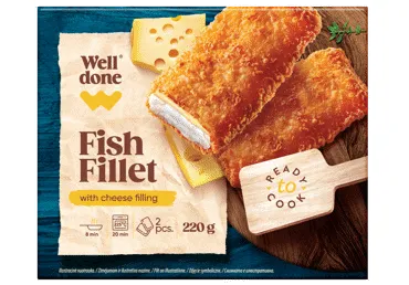 Zivju filejas ar sieru WELL DONE 220g