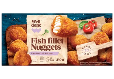 Zivju filejas nageti WELL DONE 240g