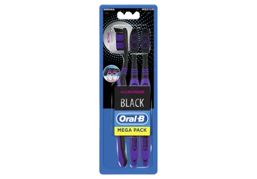 Zobu birste ORAL-B Allrounder Black, Medium, 3 gab.