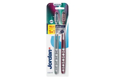 Zobu birstes JORDAN ULTRALITE MEDIUM 2gab.