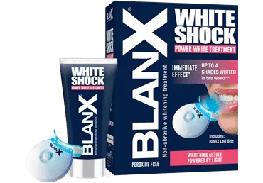 Zobu pasta BLANX WHITE SHOCK 30ml+LED