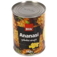 Ananasu gabaliņi Blik sīrupā 565g/340g