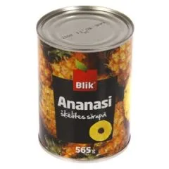 Ananasu šķēlītes Blik sīrupā 565g/340g