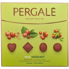 Konfekšu izlase Hazelnut ar piena šokolādi 110g, Pergale