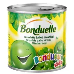 Konservēti zirnīši Bonduelle Kids, 200g/140 g