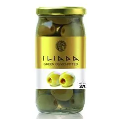 Zaļās olīvas bez kauliņiem ELITA, 370g/190g