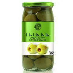 Olīvas zaļās bez kauliņiem BIO 370g/190g ILIADA [12] V_O