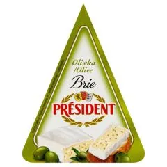 Siers Brie ar olīvām 125g, President
