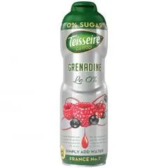 Sīrups TEISSEIRE ar Grenadīna garšu, ar saldinātājiem, 0.6l