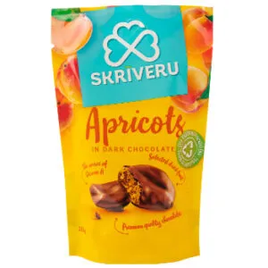 Aprikozes Skrīveru tumšajā šokolādē 110g