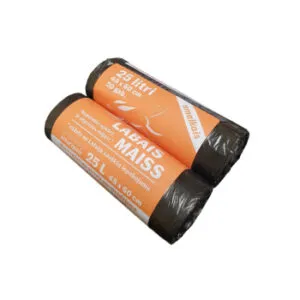Atkritumu maisi LABAIS MAISS LDPE, smalkie, 25l, melni, 48x60cm, 10mk, 20gab