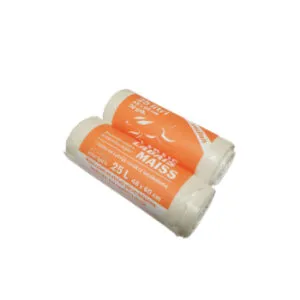 Atkritumu maisi LABAIS MAISS LDPE, smalkie, 25l, balti, 48x60cm, 10mk, 20gab