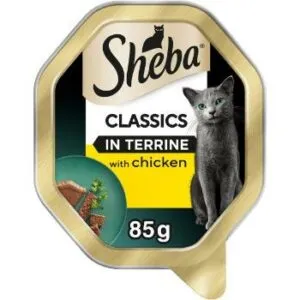 Barība kaķiem Sheba Classics Tray ar vistu 85g