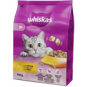 Barība kaķiem Whiskas ar vistas gaļu 800g