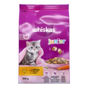 Barība kaķiem Whiskas Junior ar vistas gaļu 300g