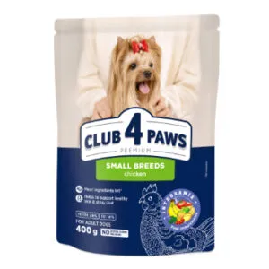 Barība mazo  šķirnu suņiem Club4Paw 400g
