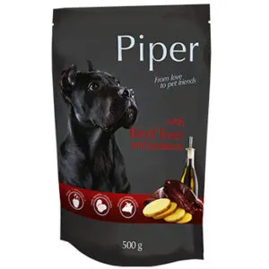 Barība suņiem Piper Liellopa aknas,kartupeļi 0.5kg