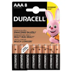 Baterijas Duracell AAA, LR03, 8 gab.