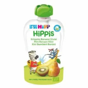 Biezenis kivi un banāni ar bumbieriem Bio 100g