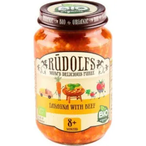 Biezenis RŪDOLFS BIO Lazanja ar jaunlopu gaļu, no 8 mēn., 190g