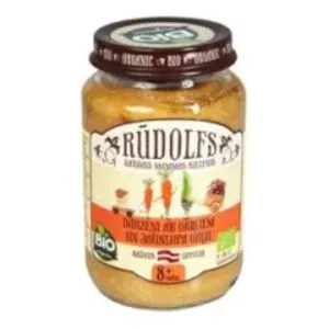 Biezenis RŪDOLFS BIO dārzeņu ar jaunlopa gaļu, no 6 mēn., 190g