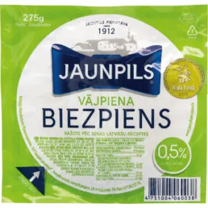 Biezpiens JAUNPILS vājpiena 0,5% 275g