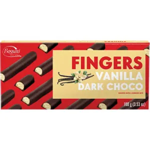 Cepumi Bogutti Fingers vaniļas ar kakao pārkl. 100g
