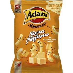 Čipsi ĀDAŽU Kraukšķi siera nūjiņas, 90g