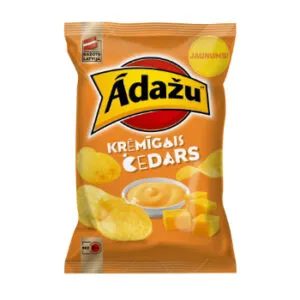 Čipsi ĀDAŽU Krēmīgais čedars, 130g