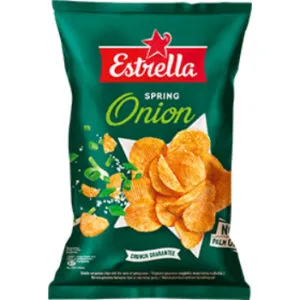 Čipsi Estrella Fine Slices ar sulīgu sīpolu garšu 130g