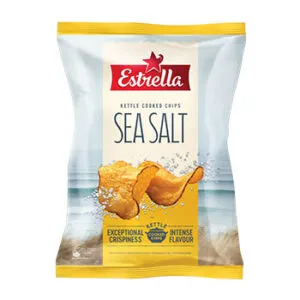 Čipsi Estrella Kettle ar jūras sāli 30g