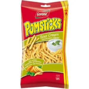 Kartupeļu salmiņi LORENZ Pomsticks, skābā krējuma, 100g