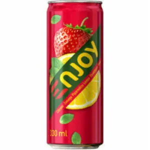 Gāzēts dzēriens ENJOY citronu-zemeņu 0,33L D