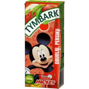 Sulas dzēriens TYMBARK Zemeņu-ābolu-persiku, 0.2l