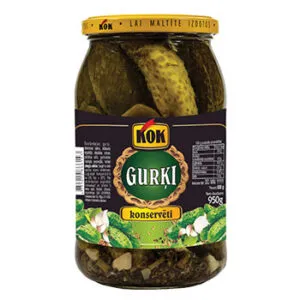 Gurķi konservēti 950g (500g), KOK