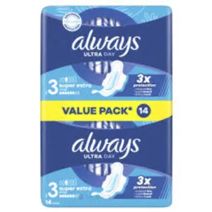 HIGIĒNISKĀS PAKETES ALWAYS DUO ULTRADay&NIGHT 14GAB.