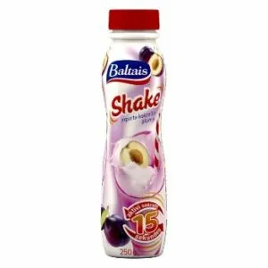 Jogurta kokteilis Baltais Shake plūmju 250g
