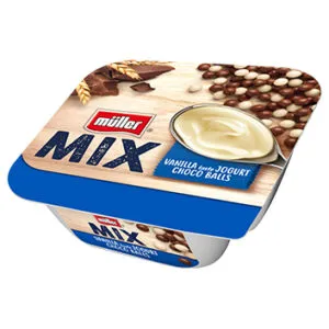 Jogurts MULLER Mix ar šokolādes bumbiņām 130g
