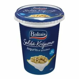 Baltais Saldā krējuma jogurts ar graudiem, 400g