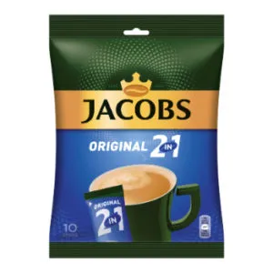Kafija šķīstoša Jacobs Original 2in1 10x14g