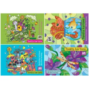 Kartons A4 8krāsas divpusējs