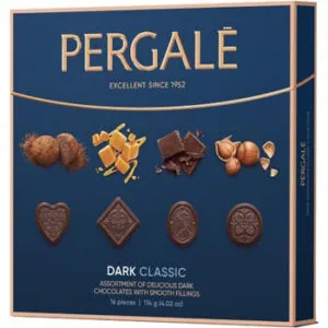 Konfekšu kārba tumšā Pergale Classic 114g