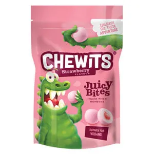 Konfektes košļ. ar zemeņu garšu Chewits Juicy Bites 115g