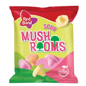 Konfektes želejas Sour Mushrooms Red Band 100g
