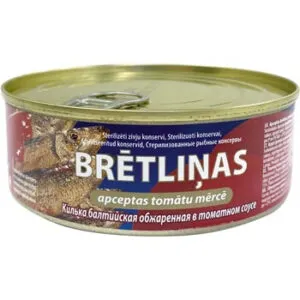 Konservi brētliņas apceptas tomātu mērcē 240g/144g