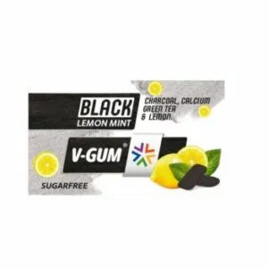 Košļājamā gumija Black gum ar citronu un piparmētru garšu 17