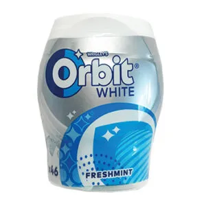 Košļājamā gumija Orbit Bottle White Fresh Mint 46gab