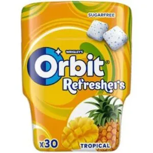 Košļ.gumija Orbit Refreshers Tropical bottle 30gb
